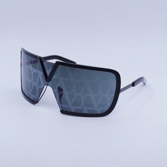 🕶️ New Valentino V-ROMASK VLS-120D Sunglasses - Black Iron Frame, Grey Lenses